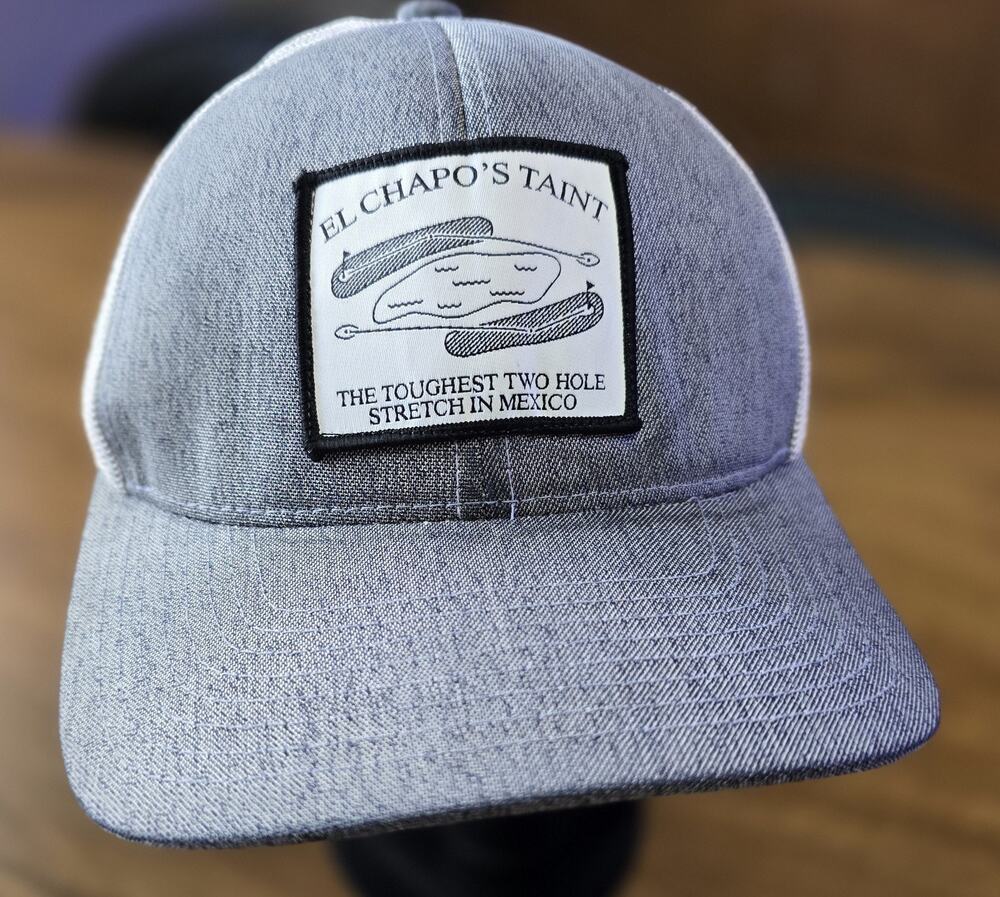 Club Pro Guy El Chapos Taint Golf Trucker Hat Pacific Headwear 110C Snapback Cap